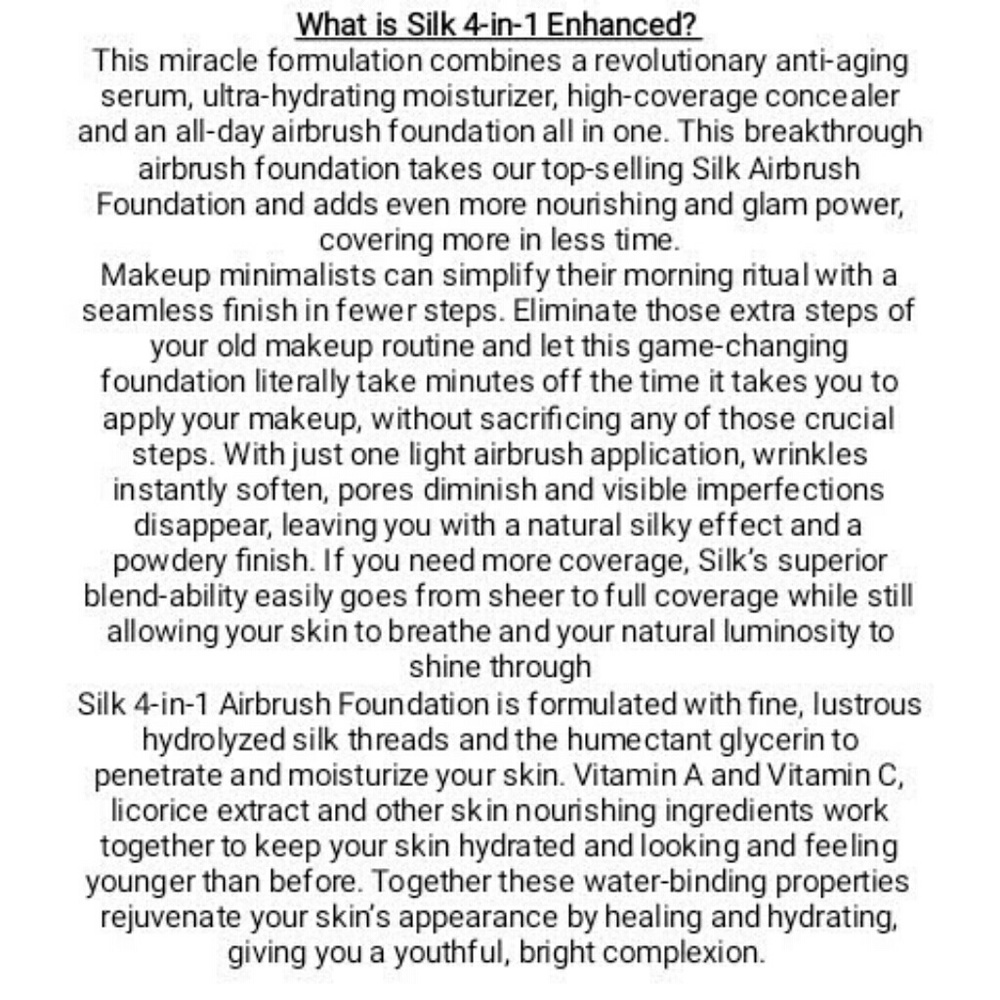 Silk 01 Enhanced Silk Foundation by Luminess Air - Picture 5 of 8